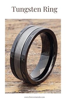 #tungstenring #tungstenringswomen's Mens Wedding Bands Black, Wedding Band Black, Two Tone Ring, Mens Wedding Ring, Tungsten Wedding Band, Black Wedding Band, Rings Mens Wedding Bands