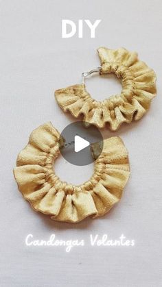 the video shows how to make ruffle earrings