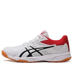 ASICS Court Break 'White' White/Black Marathon Running Shoes/Sneakers Red Asics Sneakers For Light Sports, Red Low-top Asics Running Shoes, Asics Fade-resistant Training Sneakers, Asics Training Sneakers, White Sneakers With Shock Absorption And Round Toe, Asics Fade-resistant Sneakers For Light Sports, Asics Red Sneakers With Round Toe, White Sneakers With Shock Absorption For Light Sports, Asics White Running Shoes With Cushioned Footbed