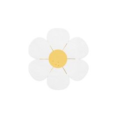 a white and yellow flower on a white background