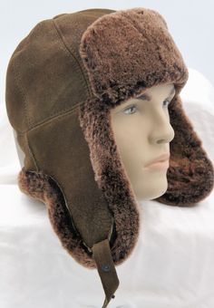 #ad Top Rated 100% Sheepskin Shearling Leather Hat Trapper Hunting Winter Ushanka S-3X TOBACCO, Men�s Winter Fashion Trends Sheepskin Hat, Fox Ornaments, Leather Hat, Leather Hats, Shearling Coat, Pick One, The Heat, Cold Weather, Women's Accessories