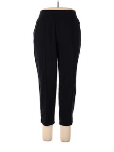 Stylus Casual Pants Size: X-Large Black Bottoms - used. 47% Rayon, 41% Polyester, 12% Spandex, Cropped, Solid, High Rise | Stylus Casual Pants - High Rise: Black Bottoms - Size X-Large Casual Black Tapered Leggings, Black Stretch Straight Leg Capris, Black Stretch Tapered Leg Pants, Stretch Tapered Leg Capris With Elastic Waistband, Black Ankle-length Sweatpants With Pull-on Style, Black Ankle-length Pull-on Sweatpants, Black Relaxed Fit Ankle-length Capris, Black Stretch Ankle-length Capris, Black Pull-on Ankle-length Pants