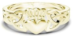 Ladies Gold Claddagh Celtic Knot Ring Gold Celtic Rings, Claddagh Engagement Ring, Gents Wedding Rings, Silver Celtic Rings, Claddagh Ring Wedding, Traditional Wedding Rings, Gold Claddagh Ring, Silver Claddagh Ring, Celtic Engagement Rings