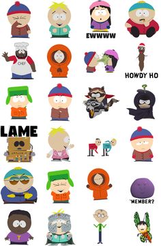 the south park characters from south park