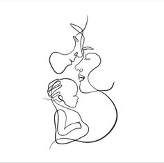 one continuous line drawing of two people embracing each other and holding their heads in the air