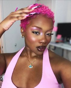 Pixie Cut Color, Tapered Twa, Hair Dye Brands, Finger Waves Short Hair, Short Natural Curly Hair, Twa Hairstyles, Short Hair Black, Natural Hairstyle, Dyed Natural Hair