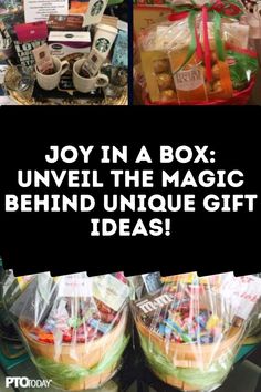 the gift basket is filled with lots of goodies for someone to put in their box