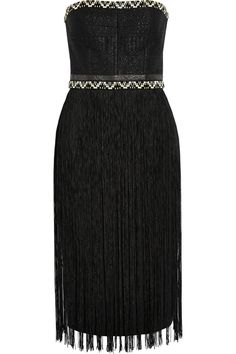 Black Fringe, Top Designer Brands, Knee Length Dresses, Fashion Outlet, Fancy Dresses, Net A Porter