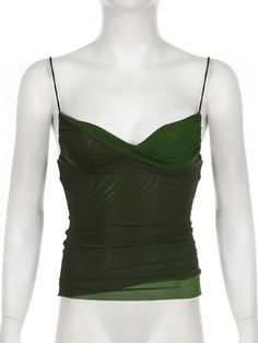 Please refer to our sizing chart for a guideline when choosing a size. 5 business days order processing time. 90% polyester 10% spandex Trendy Tops With Built-in Bra And Spaghetti Straps, Green Spaghetti Strap Crop Top With Built-in Bra, Backless Strappy Top For Night Out, Green Backless Tank Top For Party, Green Fitted Halter Top With Spaghetti Straps, Fitted Green Halter Top With Spaghetti Straps, Trendy Stretch Backless Camisole, Green Cami Tank Top For Night Out, Fitted Ruched Cami Crop Top