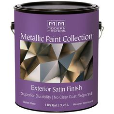 a purple paint with metallic foil on it