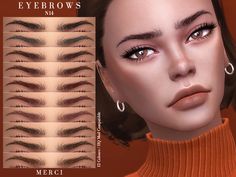 Kendall Jenner Eyebrows, Lily Collins Eyebrows, Maquillaje Cut Crease, Eyebrow Tutorial For Beginners, Sims 4 Cc Eyes, Black Eyebrows, Pelo Sims, How To Grow Eyebrows