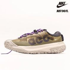 Nike ACG Mountain Fly 2 Low 'Neutral Olive' DV7903-200 Sporty Sneakers With Lacing For Outdoor Activities, Functional Hiking Boots With Laces For Streetwear, Green Nylon Lace-up Trail Running Shoes, Functional Outdoor Sneakers With Laces, Casual Sneakers With Lacing For Outdoor Activities, Nylon Trail Running Shoes With Elastic Laces, Technical Sneakers For Outdoor Activities, Technical Lace-up Trail Running Shoes For Outdoor, Functional Sports Hiking Boots With Laces