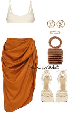 Gold Shoes Outfit Dress, Tulum Outfits, Aesthetic Animals, Earthy Aesthetic, Outfit Maker, Outfit Shoplook, Look Casual, Mode Inspiration