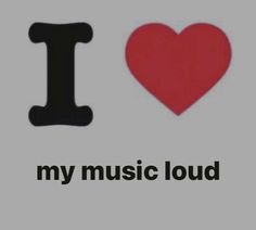 i love my music loud sticker on the back of a cell phone with an i heart