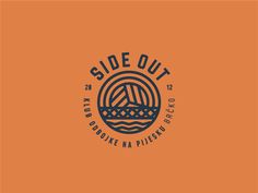 the side out logo on an orange background