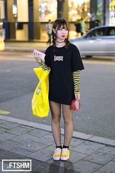 Weird Fashion Trending, Mode Ulzzang, Goth Outfit, Harajuku Fashion Street, Korean Fashion Summer, Korean Fashion Outfits, Korean Streetwear, K Fashion, Weird Fashion