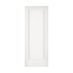 an empty white door on a white background