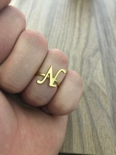 Personalized Handwrite Name Ring - Handmade Custom Name Ring - Dainty Gold Name Ring - Personalized Name Ring - Delicate Ring - Gift For Mom by TFNNAMENECKLACE on Etsy