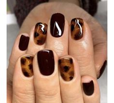 Cute Thanksgiving Nails, Colors Nails, Fall Gel Nails, Cute Nails For Fall, Almond Nails Designs, Pretty Gel Nails, Nails 2021, Thanksgiving Nails, Black Nail