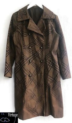 70s coat patterned fitted double buttons women's jacket size 36-38 s small  Cotton canvas type material  Lining polyester  Condition some minor marks of use on material 70s Coat, Retro Jacket, Coat Patterns, Canvas Material, Finland, Military Jacket, Women's Jacket, Hippie Boho, Cotton Canvas