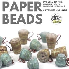 there are many different types of paper beads on the cover of this book, which is also available for purchase