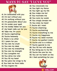 a poem that says, ways to say i love you