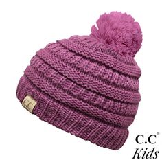 C.C Kids 2 To 3 Years 100% Acrylic Band Circumference Is Approximately 14" Unstretched 18" Stretched Approximately 6.5" Long From The Crown To The Band. Lavender Hot Colors, Toddler Beanie, Girls Winter Hats, Baby Winter Hats, Cc Beanie, Girl Beanie, Toddler Winter, Kids Beanies, Toddler Hat