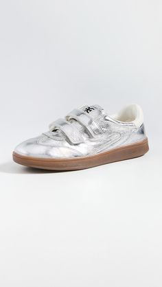 Sam Edelman Talia Sneakers | Shopbop Silver Sneakers With Textured Sole And Round Toe, Metallic Silver Leather Sneakers With Round Toe, Silver Metallic Leather Sneakers With Round Toe, Silver Sneakers With Removable Insole, Silver Sneakers With Removable Insole And Round Toe, Chic Flats, Dream Style, Fashion Wishlist, Half Bath