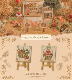 an advertisement for little poppyhill's vegetable and apple basket on the app store