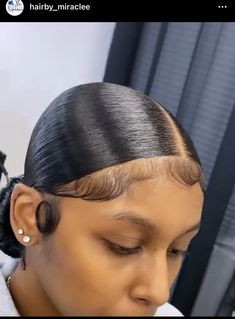 Slick Back Hairstyles Relaxed Hair, Middle Part Slick Back Bun Natural Hair, Side Part Slick Back Natural Hair, Natural Sleek Hairstyles For Black Women, Middle Part Slick Back Natural Hair, Slick Hairstyles Baddie Short Hair, Locs Weave, Sleek Hairstyles Black Women, Slick Back Ponytail Natural Hair