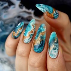 Ocean Nails, Sea Nails, The Deep Blue Sea, Minimal Nails, Inspired Nails, Deep Blue Sea, Ocean Inspired