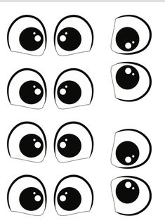 black and white drawing of different eyes