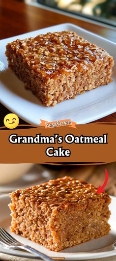 there are two different types of granola's oatmeal cake on the plate