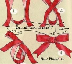 the instructions for how to tie a ribbon