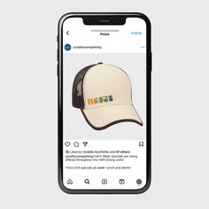 the instagram page on an iphone showing a hat and tweety app for social media