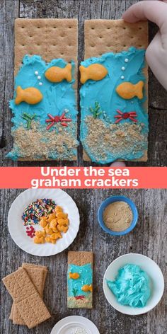 some crackers that have been made to look like the ocean