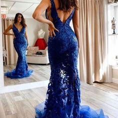 Jovani 60283 Light Blue Floral Appliques Prom Dress A Skin Tight Mermaid Fit, This Dress Will Hug Any Body Type Perfectly. With A Plunging V Neckline And Low V Back, Leaving A Beautiful Short Sheer Floral Sequin Embellished Train Behind You. Available In Light-Blue Size 18 Bust 44inches Waist 37inches Hips 48inches *Nmc Is An Authorized Retailer For All Brands We Carry. Listed Items Are New With Tags And Have Been Worn By Mannequins Only. These Items Are Already Heavily Discounted And Prices Are Jovani Homecoming Dresses, Silk Formal Dress, Mermaid Formal Gowns, Navy Blue Prom Dress, Feather Prom Dress, Mermaid Fit, Pink Evening Gowns, Jovani Gown, Beaded Flapper Dress