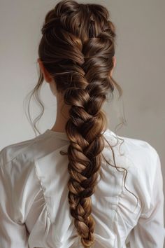 Long Braid Aesthetic, Messy Long Hairstyles, French Braid Wedding Hair, Cute French Braids, Braided Hairstyles Long Hair, Messy French Braid, Curly Aesthetic, Different Braid Hairstyles, Braid Quotes