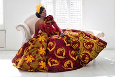 African wedding dresses by Vlisco - become a unforgettable bride #ghanawedding #nigeriawedding Afrikaanse Mode, African Fashion Modern