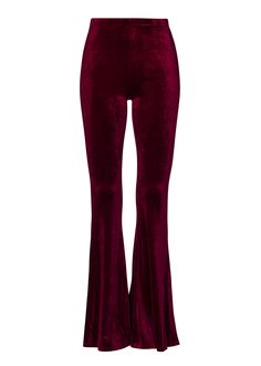 red velvet bell bottom pants Hslot Outfits, 70's Aesthetic, Velvet Bell Bottoms, Deep Red Velvet, Body Decor, Velvet Flare Pants, Burgundy Outfit, Red Flare, Velvet Flares