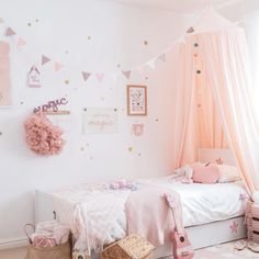 Pink Kids Beds, Classy Princess Bedroom, Bedroom Ideas For Girls 8-10, Pink Girl Bedroom Ideas, Bedroom Ideas For Girls 6-8, Pink And Rose Gold Bedroom, Girly Bedroom Ideas For Kids, All Pink Bedroom, Pink Girls Bedroom Ideas