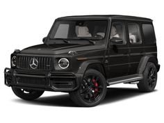 a black mercedes g - class is shown on a white background