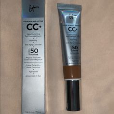 It Cosmetics Cc+ Color Correcting Full Coverage Cream Spf 50 Hydrating And Anti Aging Concealer Color Is Deep #Makeup #Sale #Itcosmetics #Concealer Deep Makeup, Anti Aging Concealer, Concealer Color, Color Correcting Cream, Color Correcting, Concealer Colors, Makeup Sale, Makeup Concealer, It Cosmetics