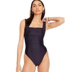 J Crew Ruched Squareneck One-Piece Swimsuit Full Coverage Navy Blue 22 New With Tags! We Re-Imagined Every Single Suit In Our Swim Collection Using... Over 60 Percent Recycled Materials To Help Keep Waste Out Of Oceans And Landfills. Featuring Our Classic Squareneck Silhouette And A Flattering Ruched Panel In The Middle, This Suit Is Crafted From A Special Fabric That Incorporates Recycled Nylon. Plus, Its Lining Is Also Made With A Recycled Polyester. 82% Recycled Nylon/18% Elastane. 92% Recycl Square Neck Bodysuit For Summer Pool Events, Blue Square Neck Swimwear For Summer, Ruched Square-neck Swimwear For Summer, Summer Ruched Square Neck Swimwear, Summer Square Neck Ruched Swimwear, Square Neck Swimsuit, Jcrew Swim, Strapless Swimsuit, Bandeau One Piece Swimsuit