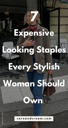 Discover 7 fashion staples for women to effortlessly achieve an expensive look. Learn how to look expensive with elegant classy outfits and simple fashion tips to look elegant. Embrace the quiet luxury aesthetic and get styling tips and tricks to elevate your style for a high-value woman style look!