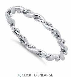 Sterling Silver Twist Ring Silver Rings Handmade Twist, Sterling Silver Diamond Ring With A Modern Twist, Celtic Twist Ring, Women Wedding Bands, Wedding Bands Women, Rings For Women Wedding, Plain Silver Rings, Rope Ring, Rope Rings