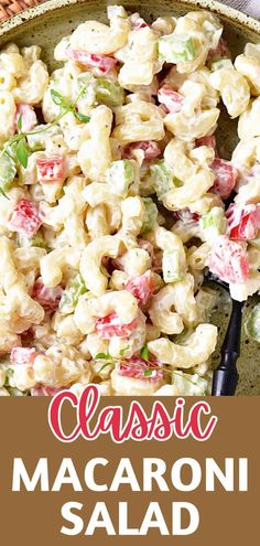 this classic macaroni salad is made with only three ingredients