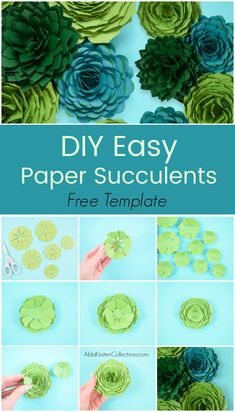 how to make paper succulents that are easy and fun