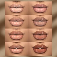 multiple images of different types of lips