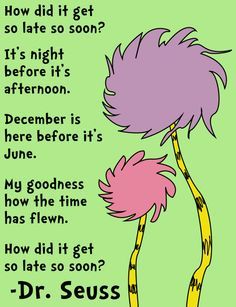 a dr seuss poem with an image of two pink flowers